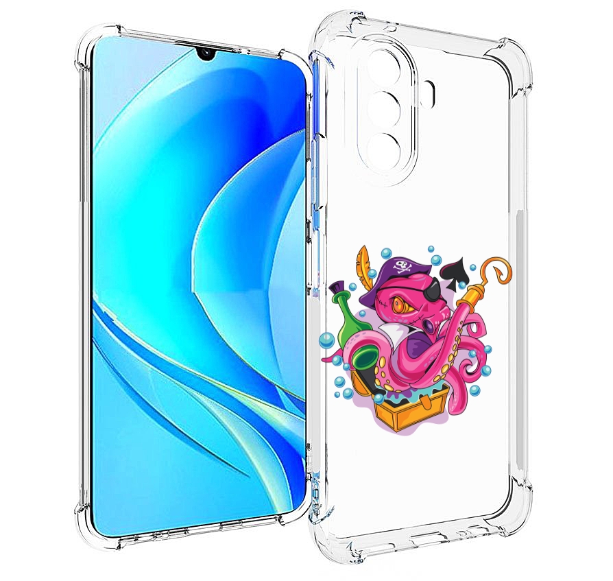 

Чехол MyPads осьминог пират детский для Huawei Nova Y70 / Nova Y70 Plus (MGA-LX9N), Прозрачный, Tocco