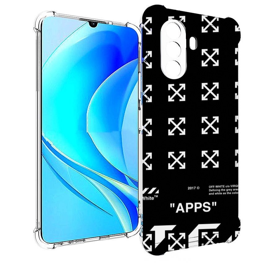 

Чехол MyPads оф-вайт-значки для Huawei Nova Y70 / Nova Y70 Plus (MGA-LX9N), Прозрачный, Tocco