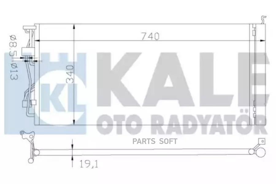 Радиатор кондиционера hyundaisonataiv / xg - kia magentis KALE 343005
