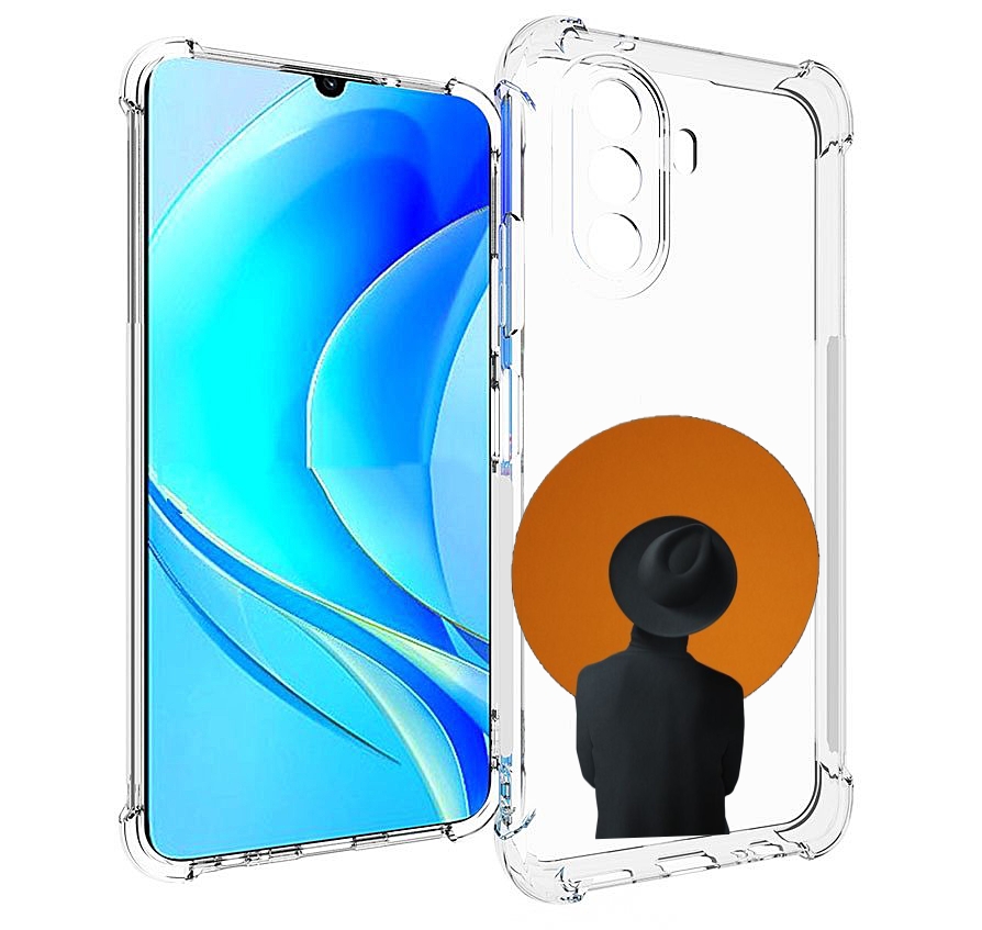 

Чехол MyPads парень в шляпе в оранжевом кружке для Huawei Nova Y70 / Nova Y70 Plus, Прозрачный, Tocco