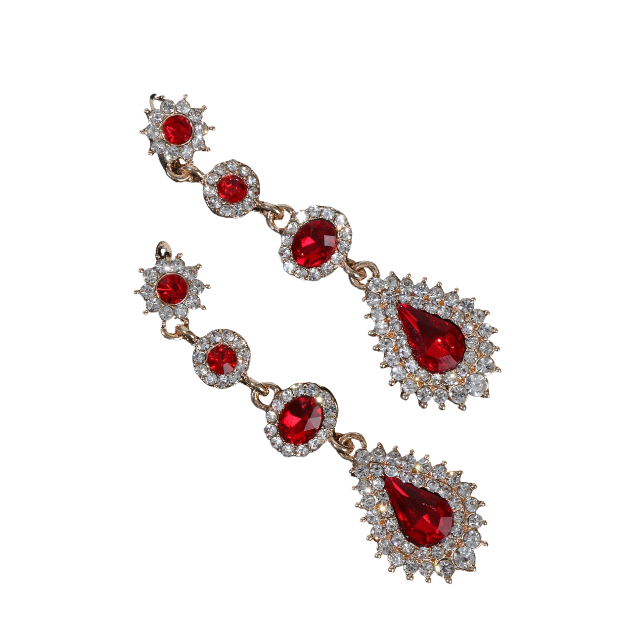 

Серьги подвески из бижутерного сплава Queen Fair, стекло