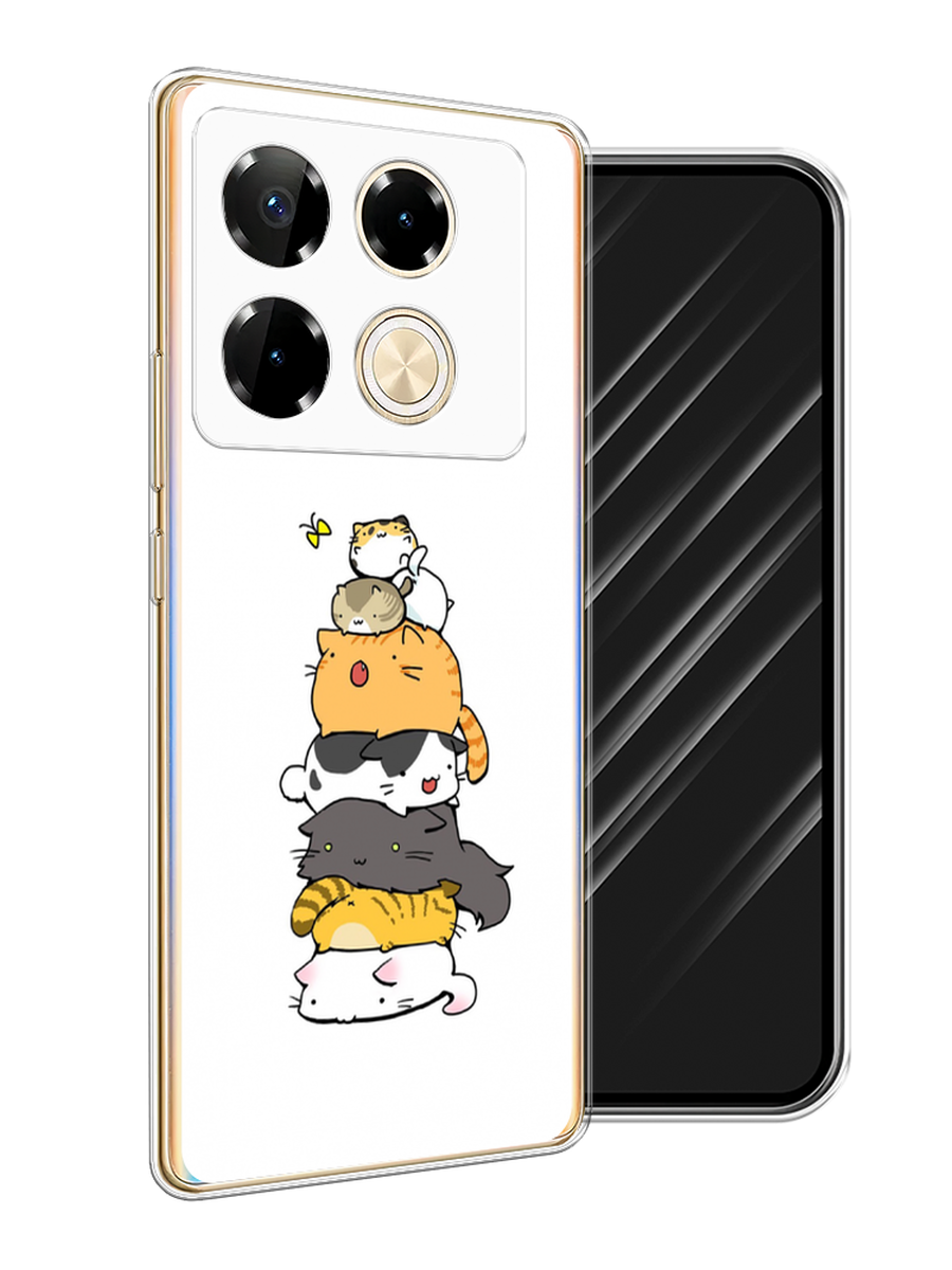 

Чехол Awog на Infinix Note 40 Pro "Бутерброд из котиков", Коричневый;белый;серый, 3105750-1