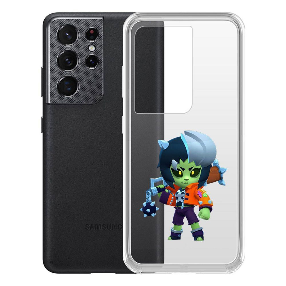 

Чехол-накладка Brawl Stars-ЗомБиби для Samsung Galaxy S21 Ultra (G998)