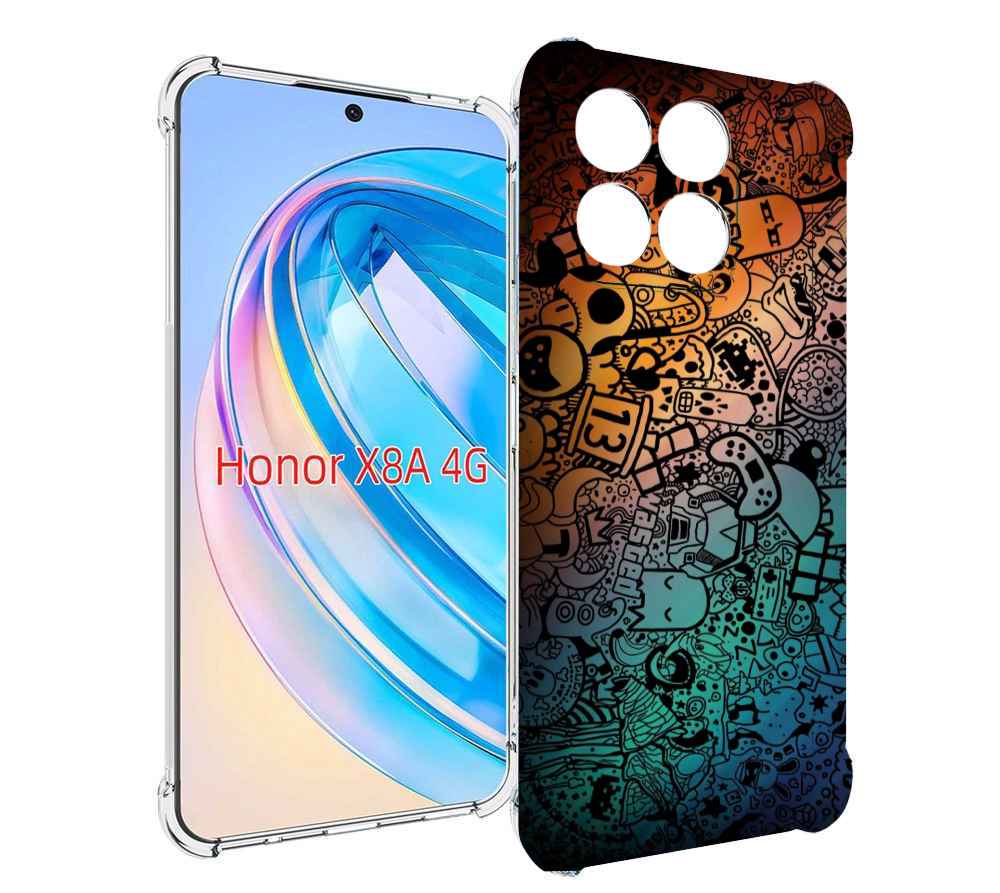 

Чехол MyPads стикеты в тени для Honor X8a, Tocco