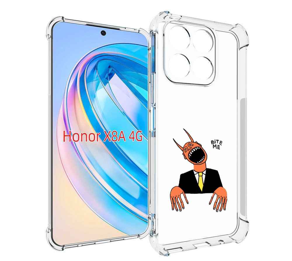 

Чехол MyPads странный чертик с длинными пальцами для Honor X8a, Tocco