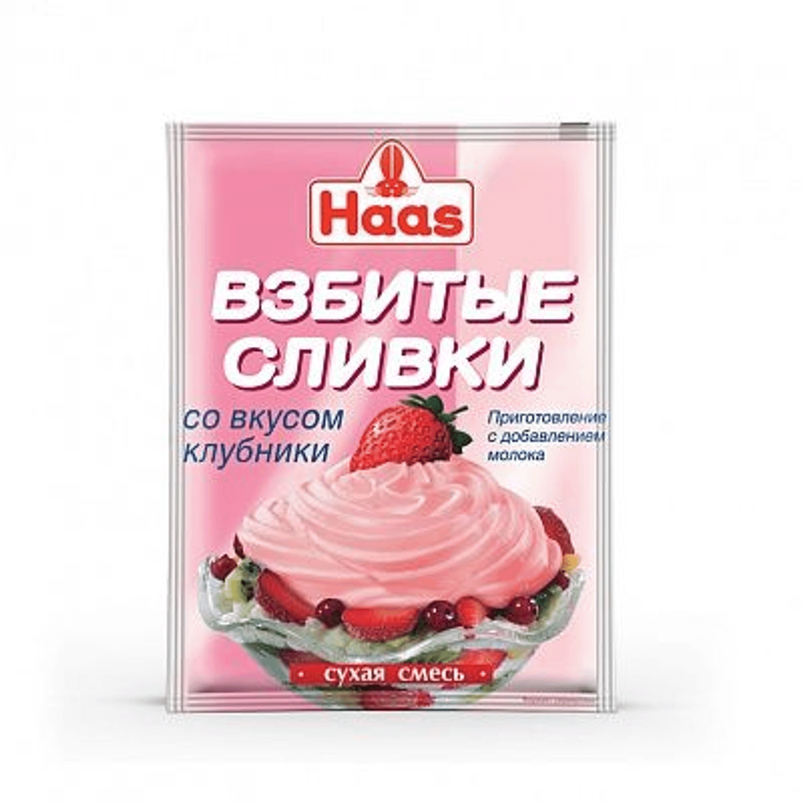 Заменитель сухих сливок Haas со вкусом клубники 261 45 г 52₽