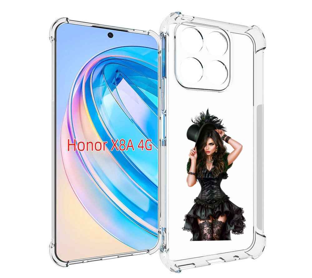 

Чехол MyPads стройная-девушка-в-черном-платье для Honor X8a, Tocco