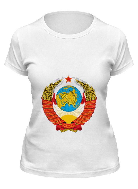 

Футболка женская Printio Герб ссср белая XL, Белый, Герб ссср