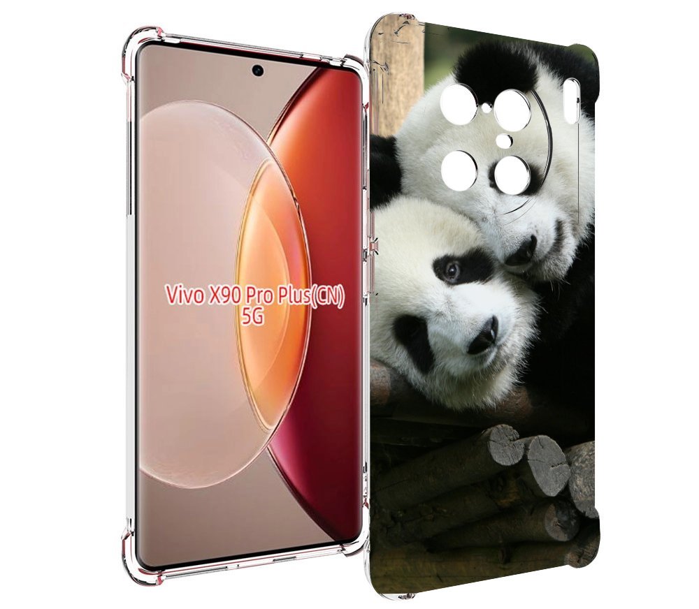 

Чехол MyPads Две-панды для Vivo X90 Pro Plus, Прозрачный, Tocco