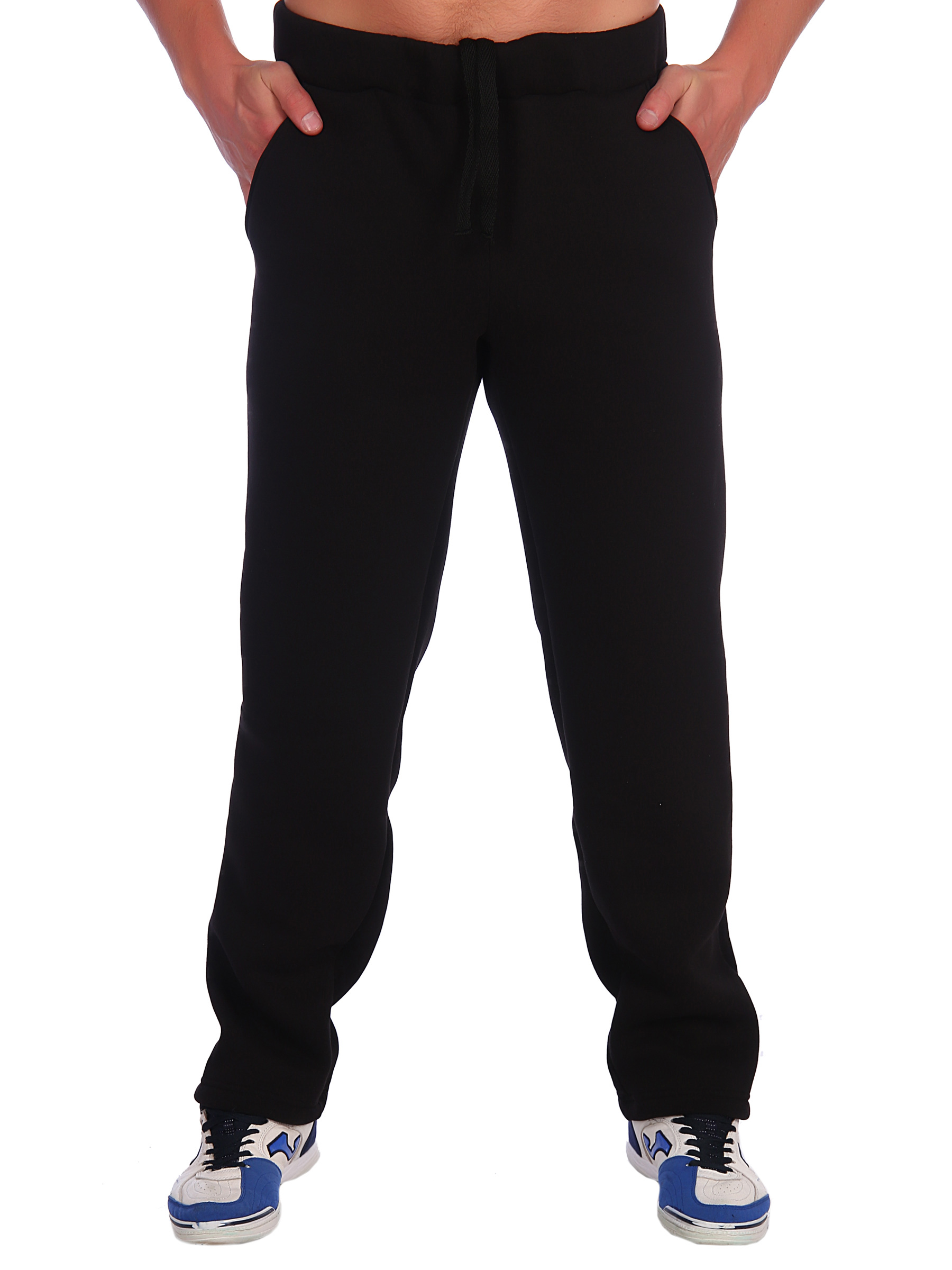 Спортивные брюки мужские ИвГрадТрикотаж Б168 Lackost черные 50 RU