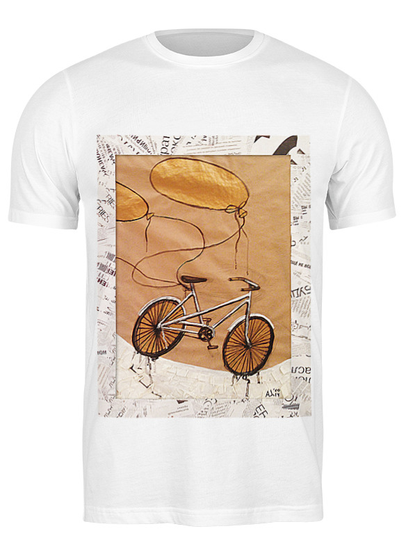 

Футболка мужская Printio Bycicle&baloons белая XL, Белый, Bycicle&baloons