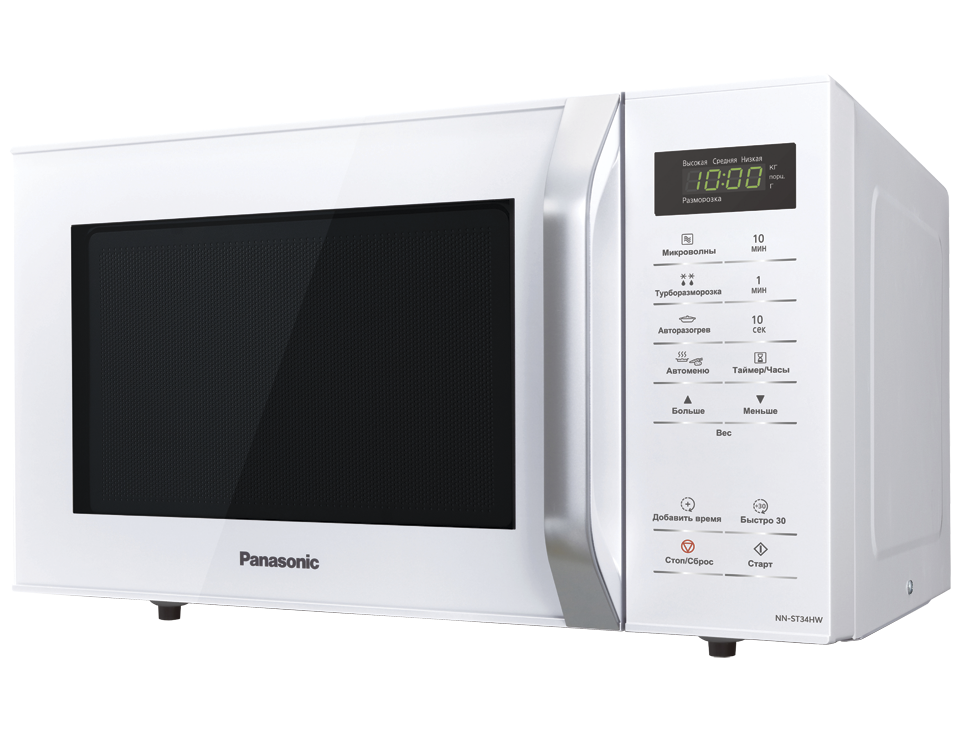 Микроволновая печь соло Panasonic NN-ST34HWZPE белый ирригатор panasonic ew1511w520 6 таблеток для очистки белый