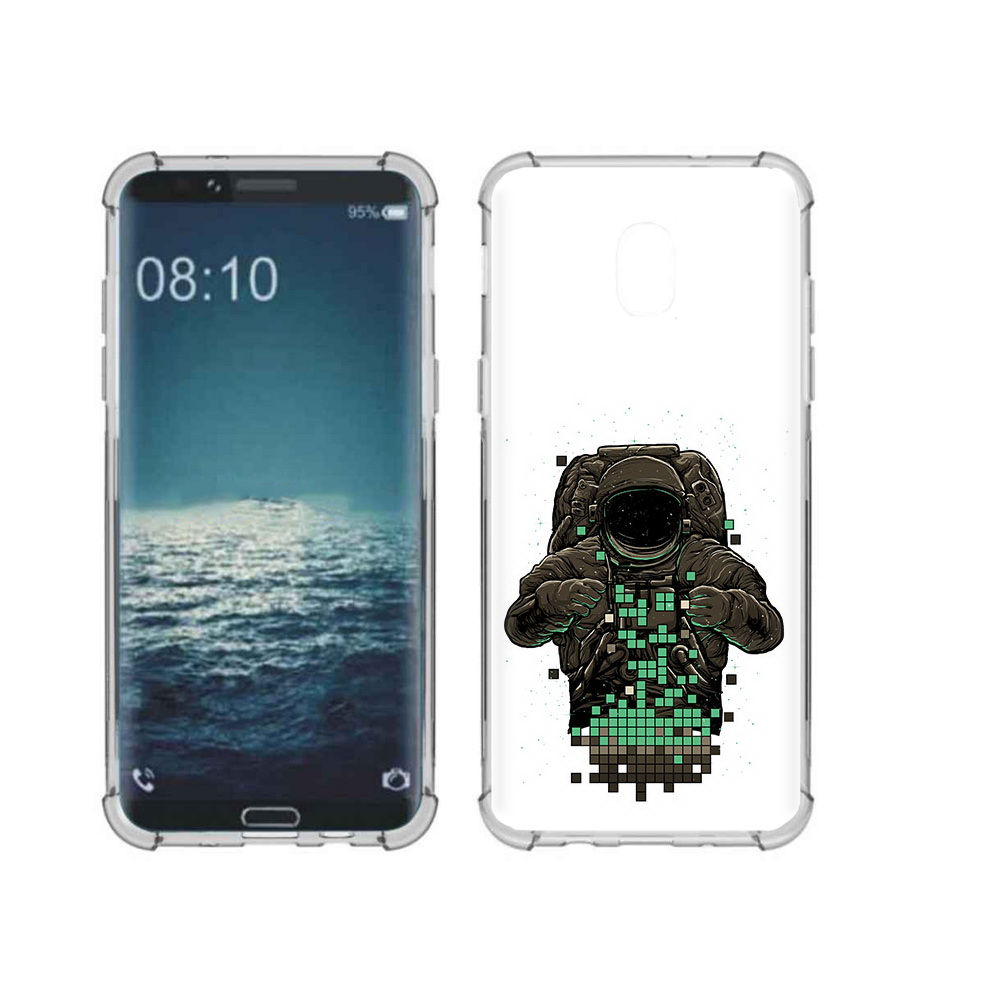 

Чехол MyPads Tocco для Samsung Galaxy J3 космонавт с пикселями (PT226926.574.394), Прозрачный, Tocco