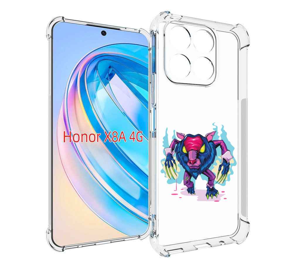 

Чехол MyPads фиолетовая-россомаха для Honor X8a, Tocco