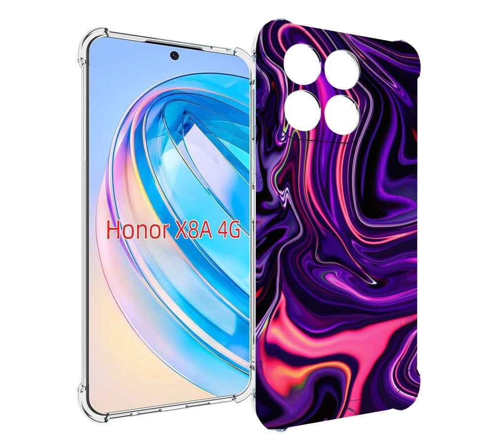 

Чехол MyPads фиолетовые краски для Honor X8a, Tocco