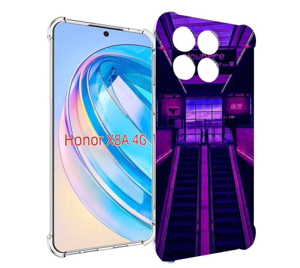 

Чехол MyPads фиолетовый эскалатор для Honor X8a, Tocco