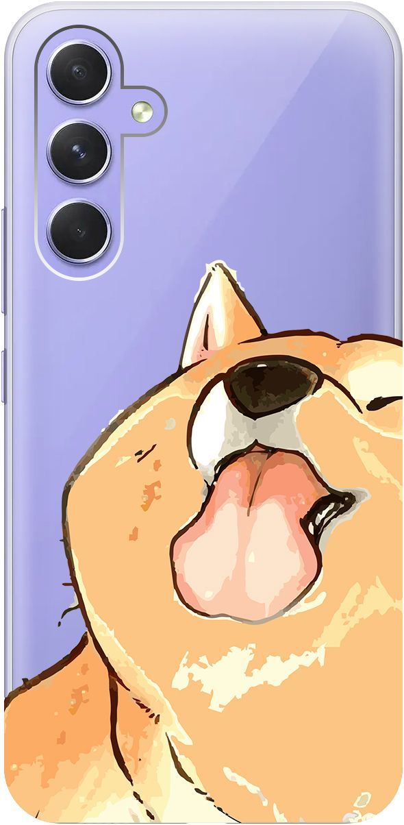 

Силиконовый чехол на Samsung Galaxy A54 5G "Shiba" прозрачный, Прозрачный;бежевый, 158766