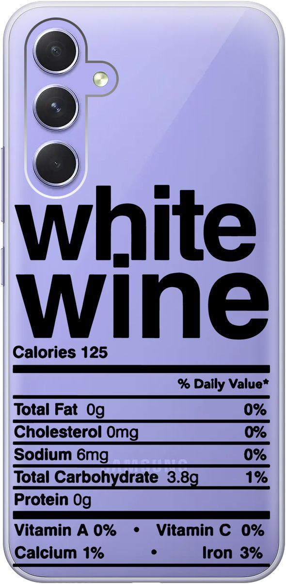 

Силиконовый чехол на Samsung Galaxy A54 5G "Wine" прозрачный, Прозрачный;черный, 158767