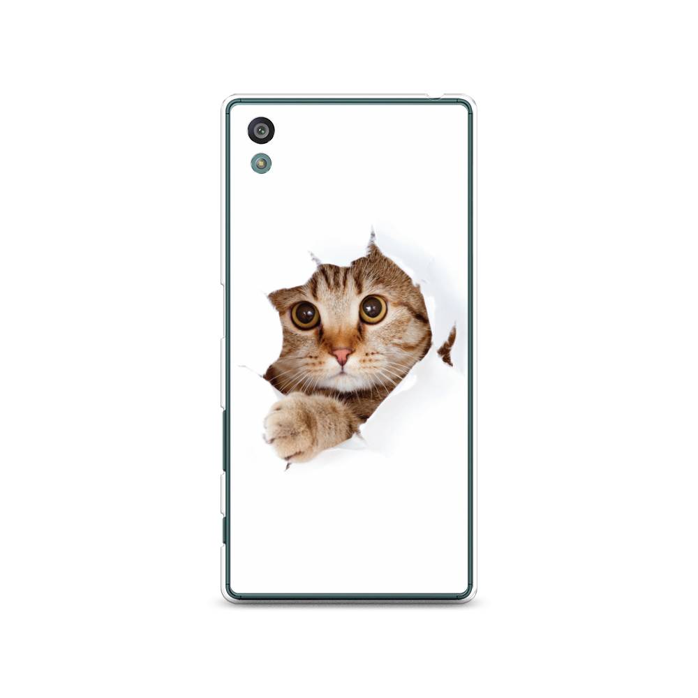 

Чехол на Sony Xperia Z5 (Z5 Dual) "Кот и бумага", Белый;коричневый, 52150-1