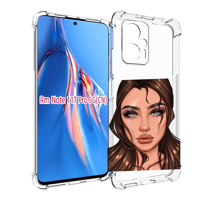 

Чехол MyPads плачущая-девушка женский для Xiaomi Redmi Note 11T Pro / 11T Pro Plus / Po..., Прозрачный, Tocco