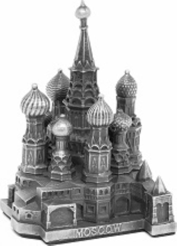 

Фигурка АКМ Храм Василия Блаженного 7 см объемная 3D, Серебристый