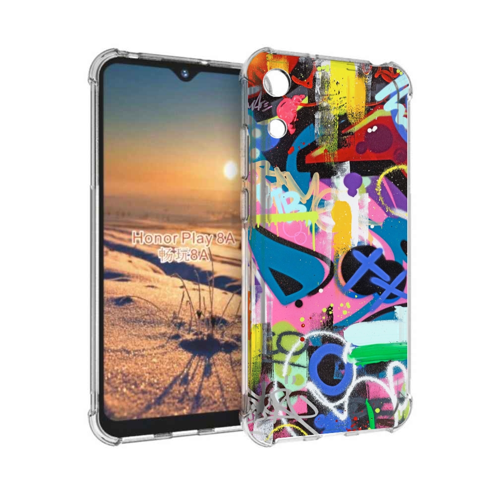 

Чехол бампер MyPads абстракция-графити для Honor 8A, Прозрачный, Tocco