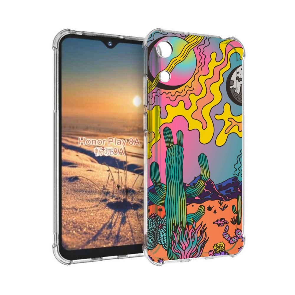 

Чехол бампер MyPads акварельные рисунки для Honor 8A, Прозрачный, Tocco