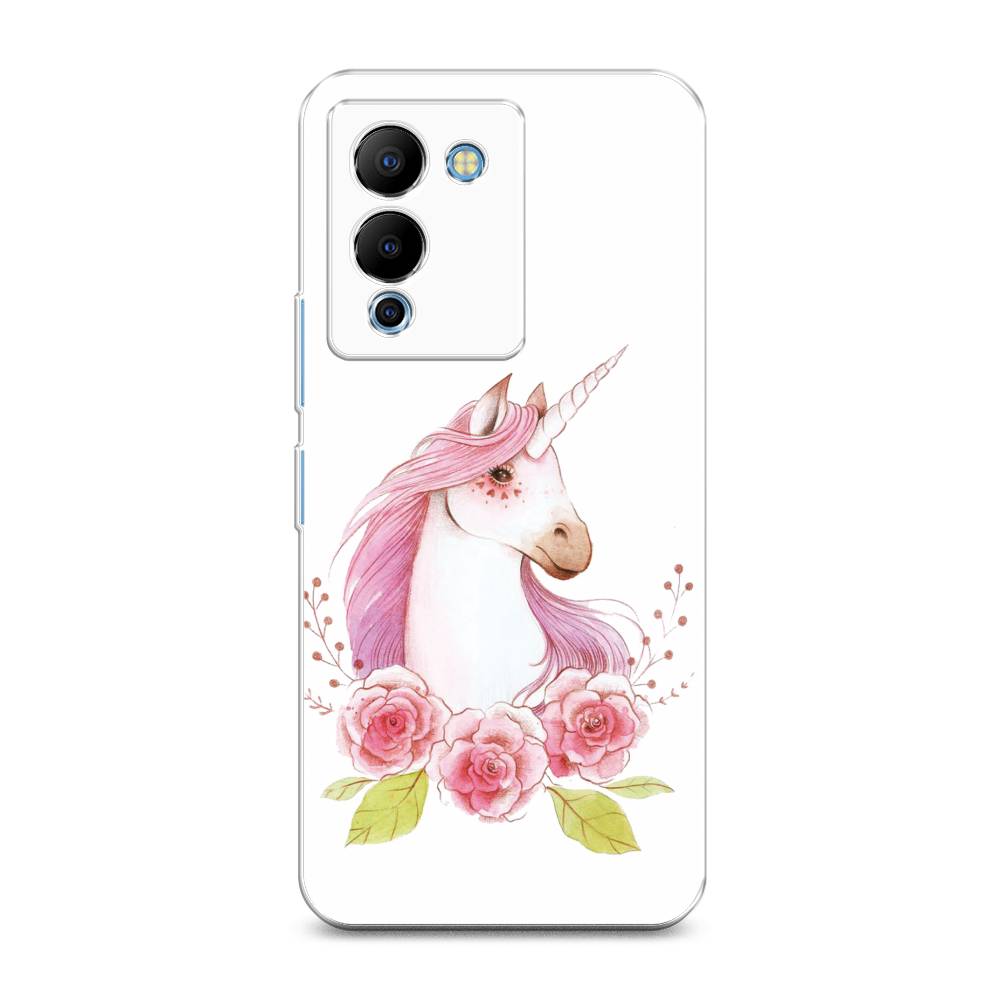 

Чехол для Infinix Note 12 G96 "Единорог цветы", Белый;розовый;серый, 3101550-1