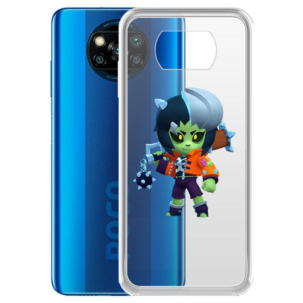 

Чехол-накладка Brawl Stars-ЗомБиби для Poco X3 NFC, Прозрачный