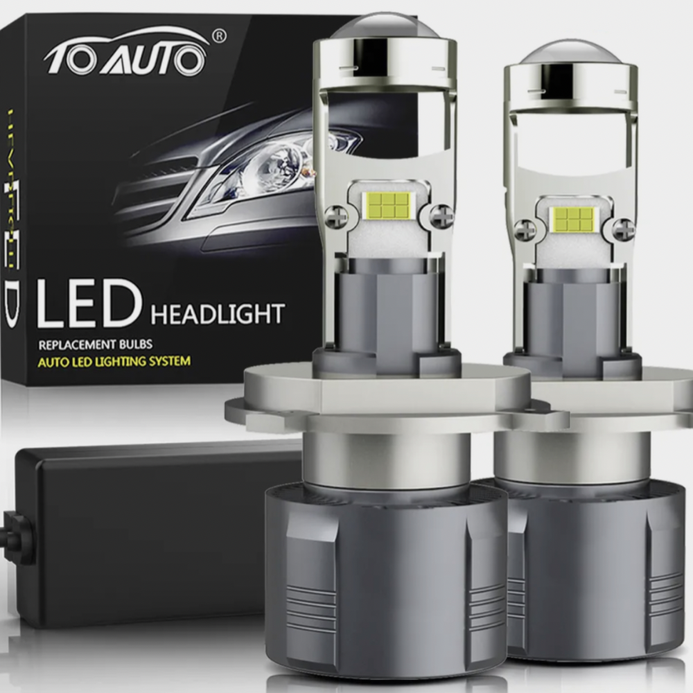 Линзованные лампы в фары Autobrand_AED цоколь h4, 12-24V, 2шт