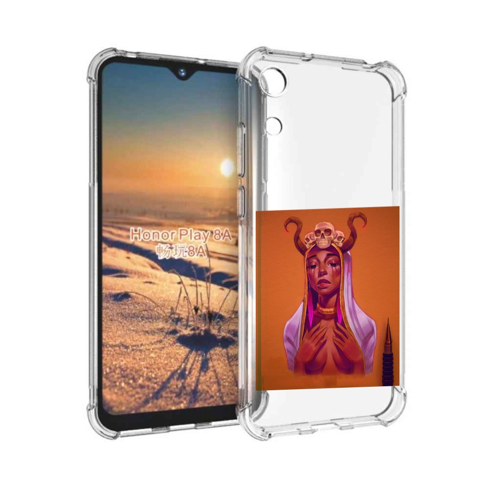 

Чехол бампер MyPads античная-девушка для Honor 8A, Прозрачный, Tocco