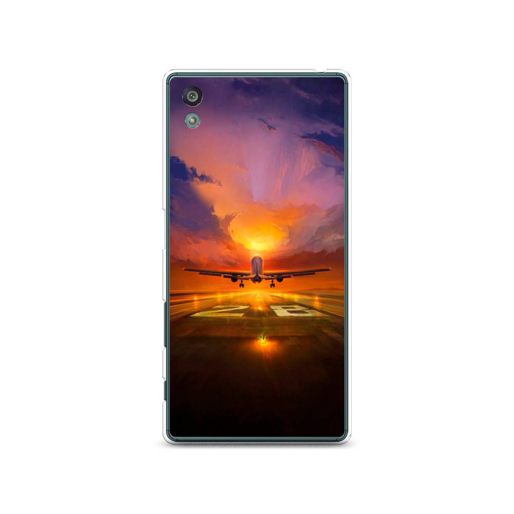 

Чехол на Sony Xperia Z5 (Z5 Dual) "Самолет на посадке", Оранжевый;синий, 52150-6