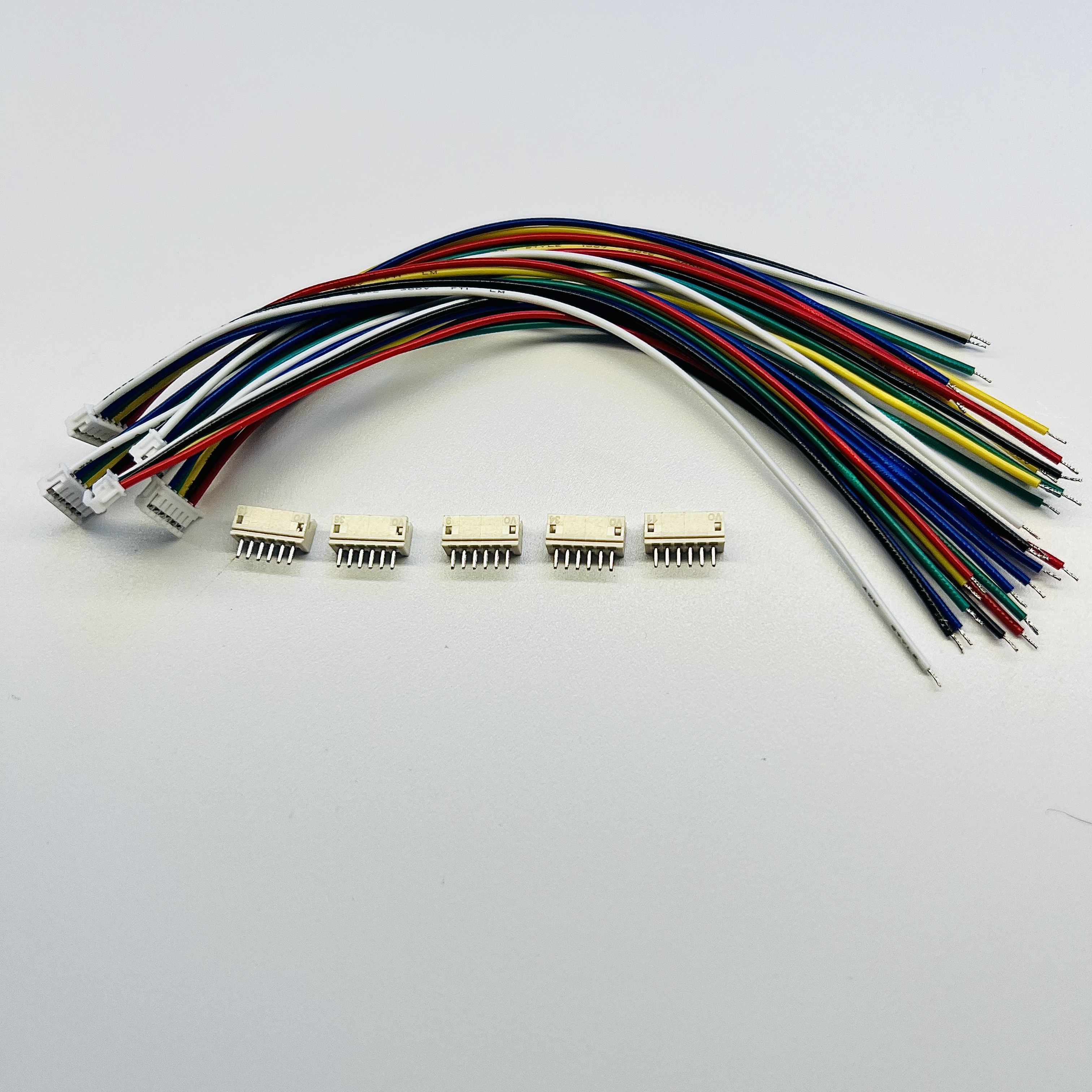 

Набор кабелей NoBrand с разъемом JST ZH 1.5 мм 6pin 15 см 5шт, Чёрный;белый;желтый;зеленый;красный;синий