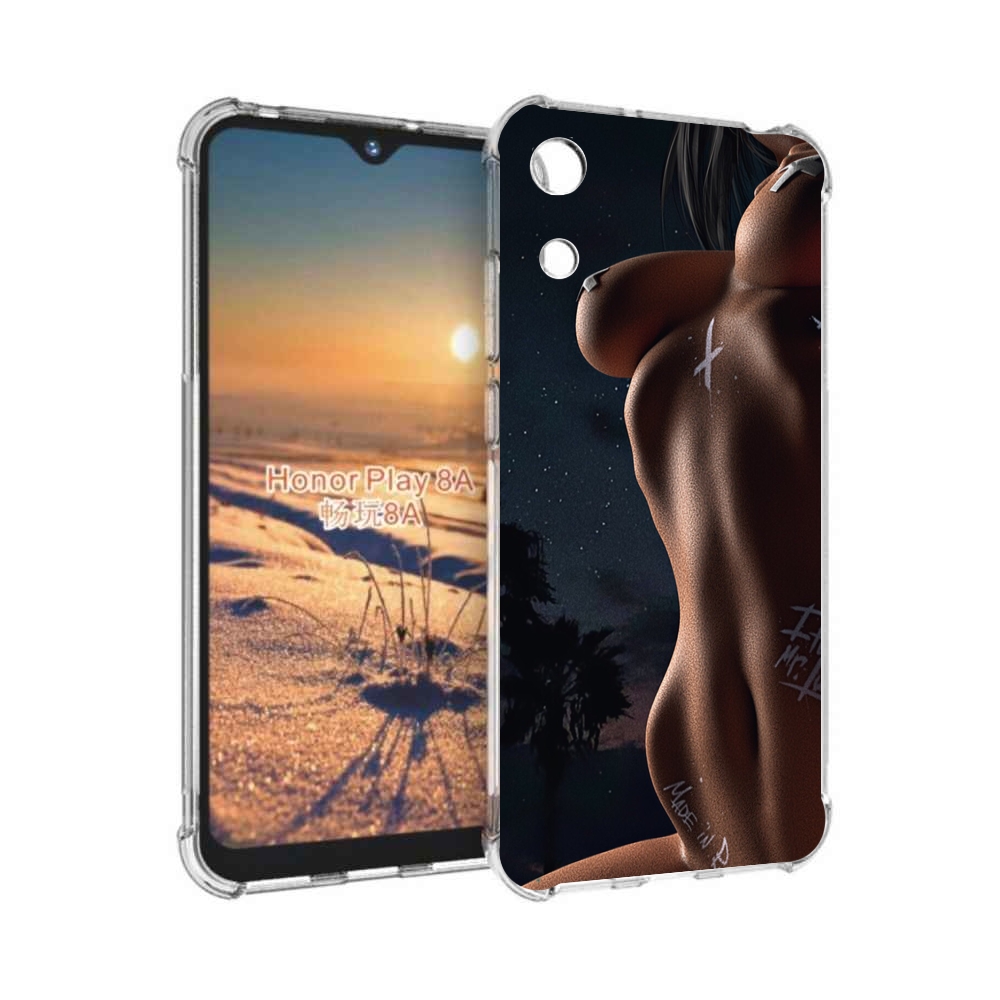 

Чехол бампер MyPads белые-татуировки-на-теле для Honor 8A, Прозрачный, Tocco