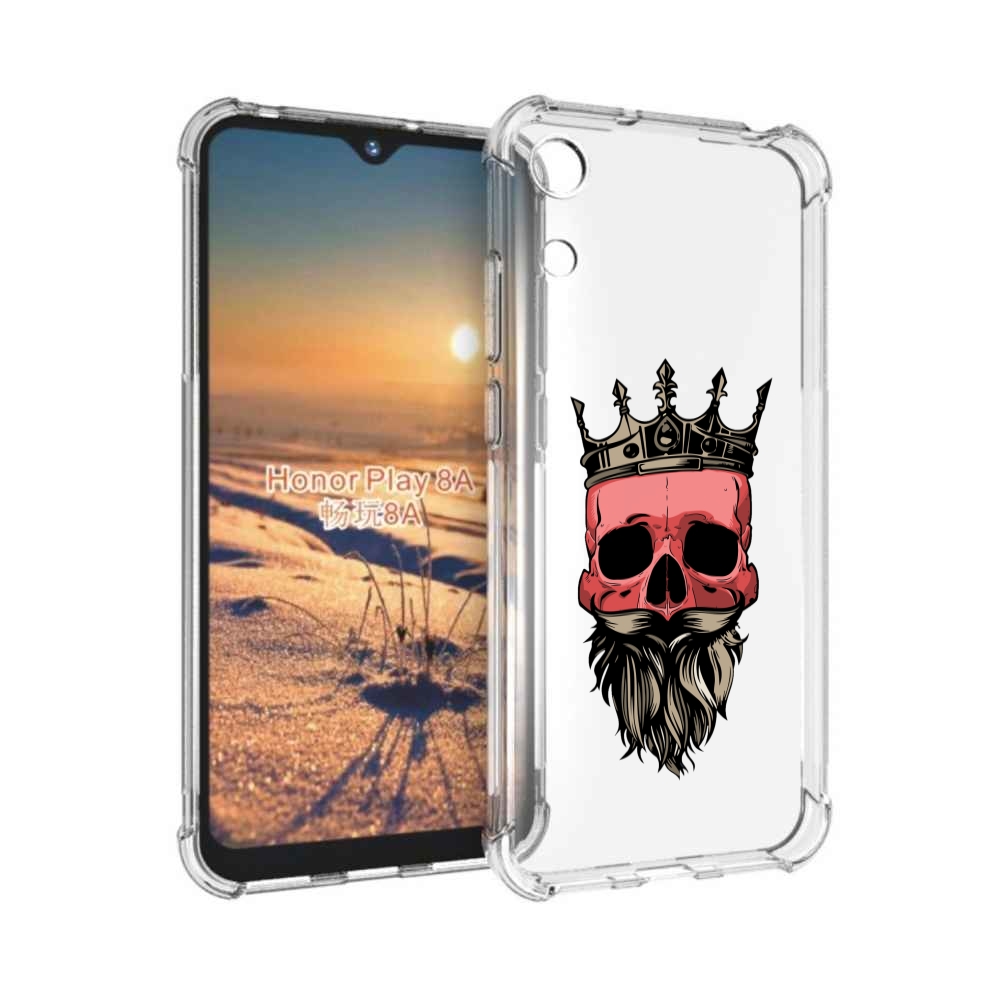 

Чехол бампер MyPads бородатый красный череп мужской для Honor 8A, Прозрачный, Tocco