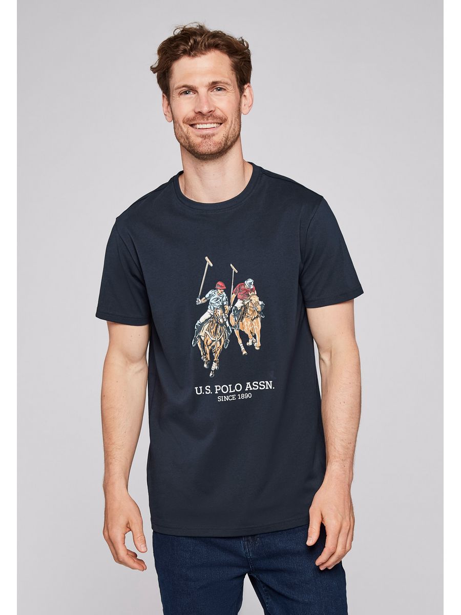 

Футболка мужская U.S. POLO Assn. US222O02R синяя S, Синий, US222O02R