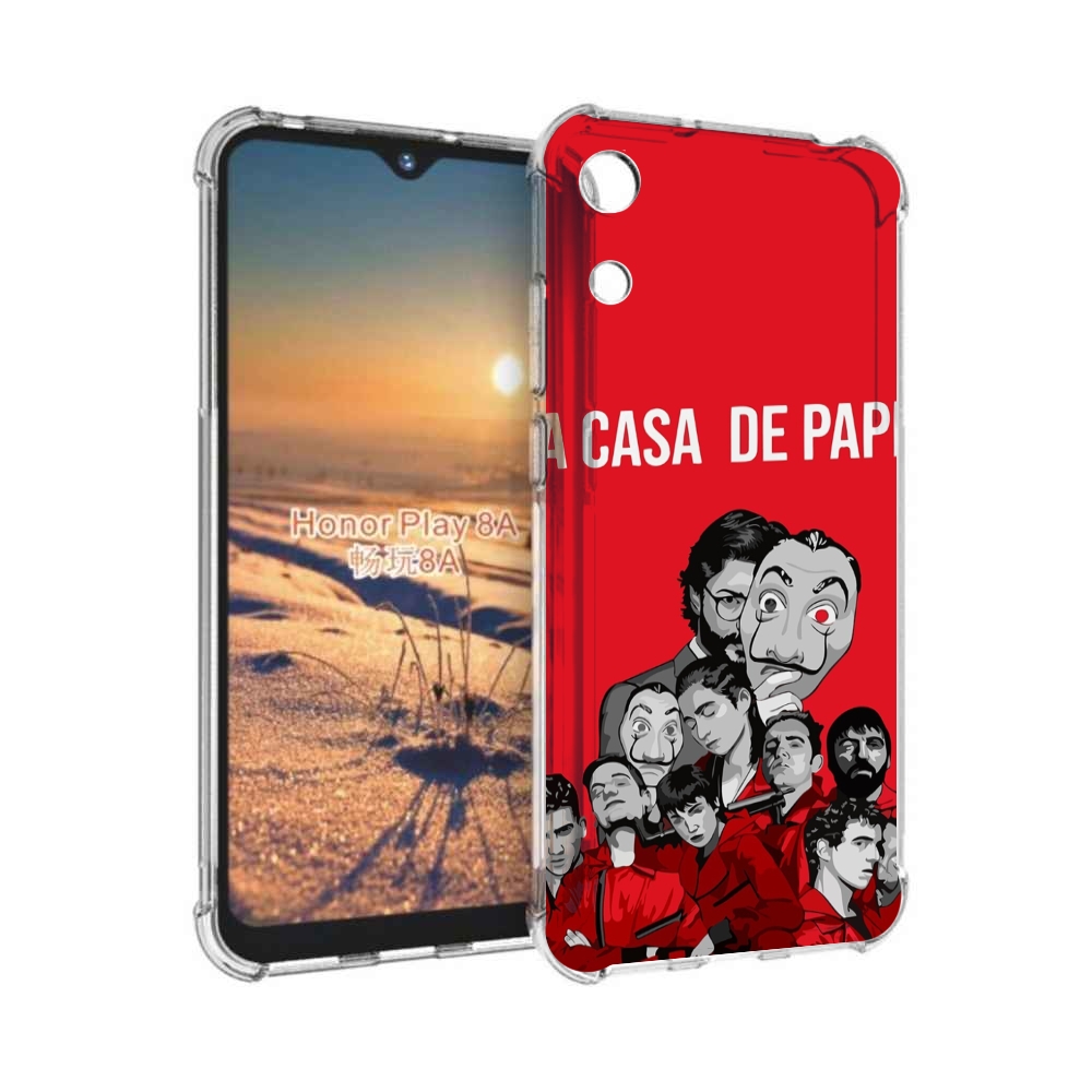 

Чехол бампер MyPads бумажный-дом-команда для Honor 8A, Прозрачный, Tocco
