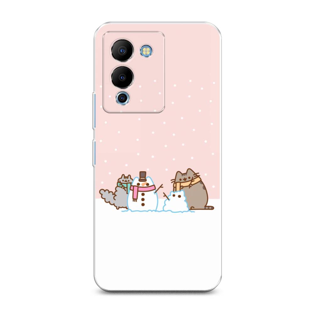 

Чехол для Infinix Note 12 G96 "Котики в снегу", Розовый;белый;серый, 3101550-5