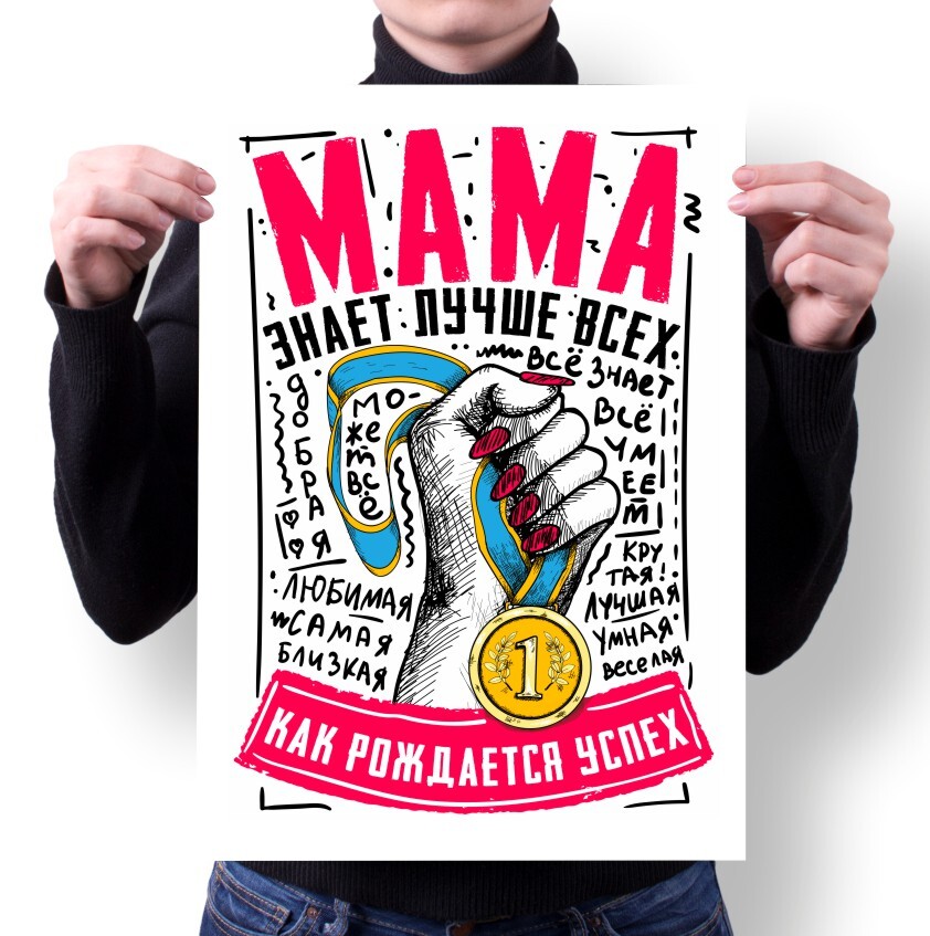 

Плакат MIGOM А2 Принт День Мамы подарок Маме - 3, А2 Принт "День Мамы, подарок Маме" - 3