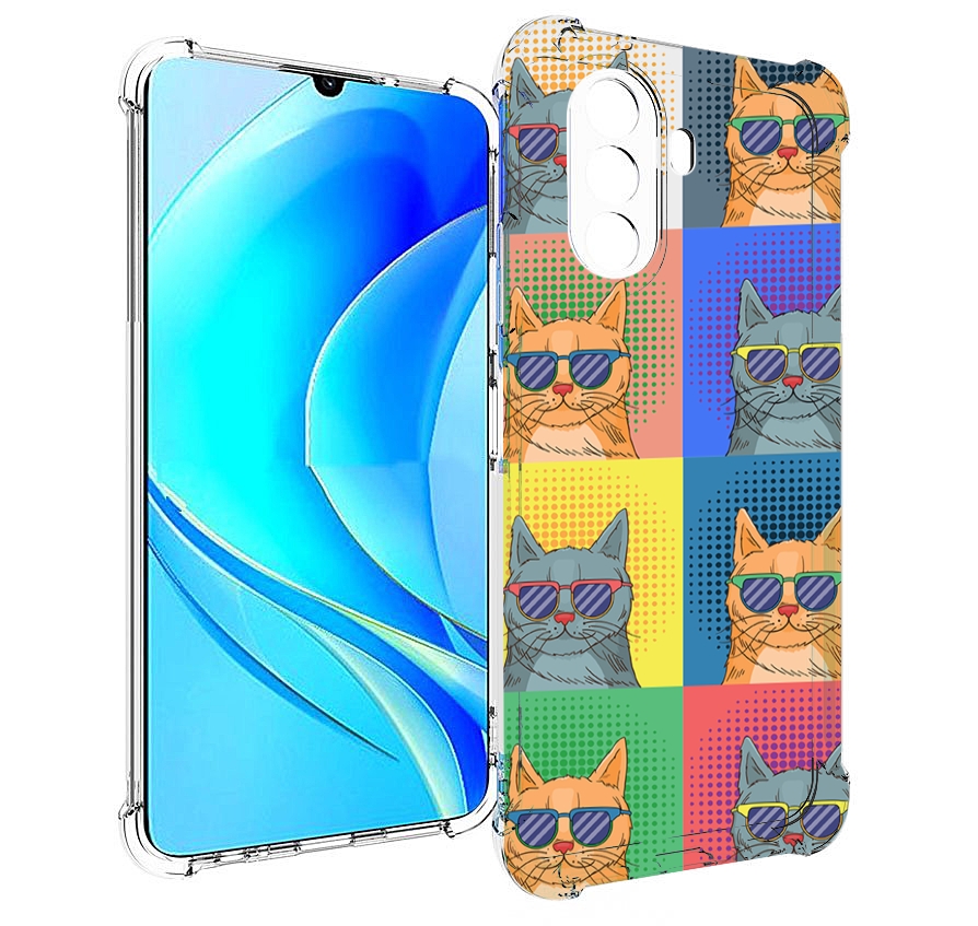 

Чехол MyPads разноцветные-коты для Huawei Nova Y70 / Nova Y70 Plus (MGA-LX9N), Прозрачный, Tocco