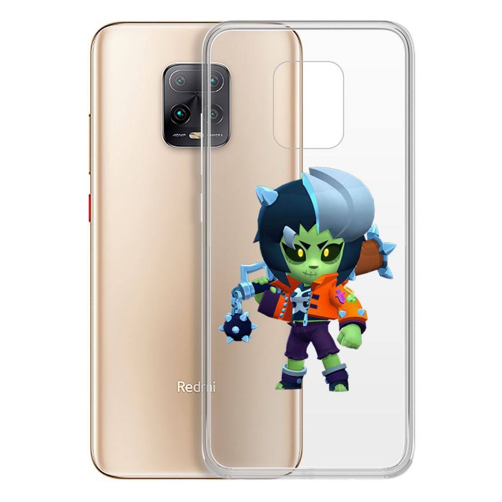 

Чехол-накладка Brawl Stars-ЗомБиби для Xiaomi Redmi 10X 5G/10X Pro 5G, Прозрачный