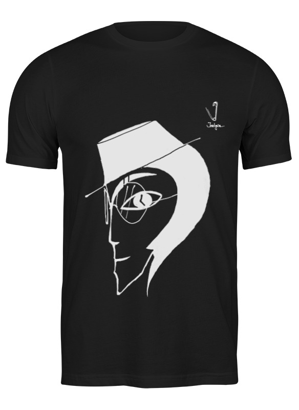 Футболка мужская Printio Человек в шляпе черная XL, Черный, Человек в шляпе