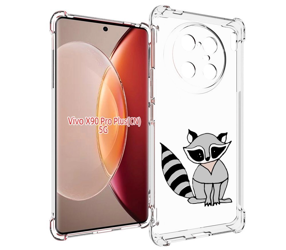

Чехол MyPads Енотик для Vivo X90 Pro Plus, Прозрачный, Tocco