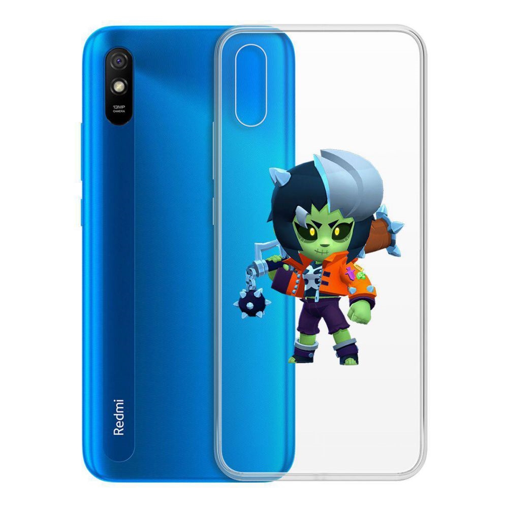 

Чехол-накладка Brawl Stars-ЗомБиби для Xiaomi Redmi 9A, Прозрачный