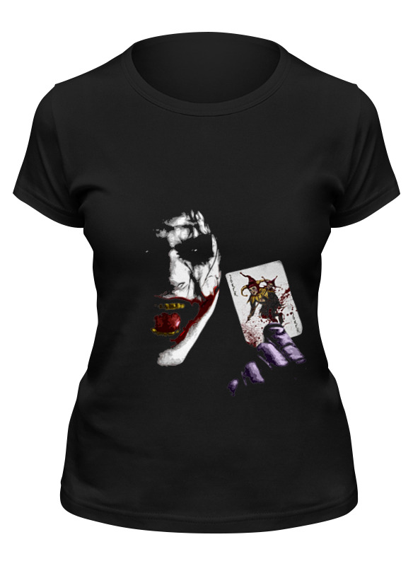 

Футболка женская Printio Джокер черная XL, Черный, Джокер