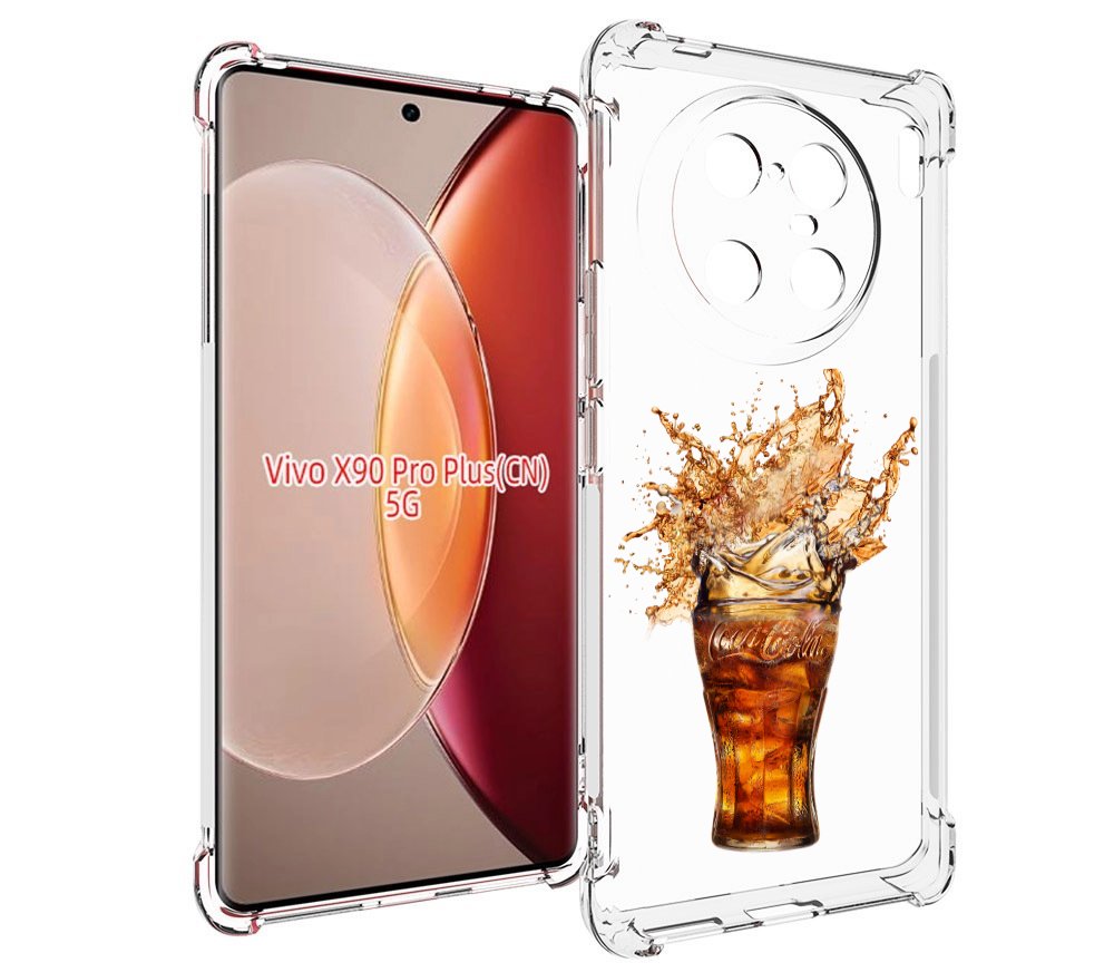 

Чехол MyPads Кола-в-стакане для Vivo X90 Pro Plus, Прозрачный, Tocco