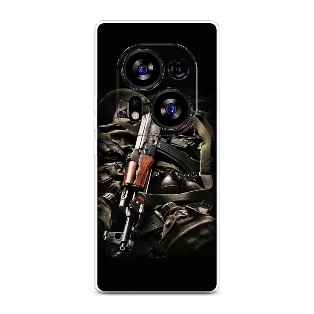 

Чехол Awog на Tecno Phantom X2"Автомат", Черный;коричневый;серый, 303350-5