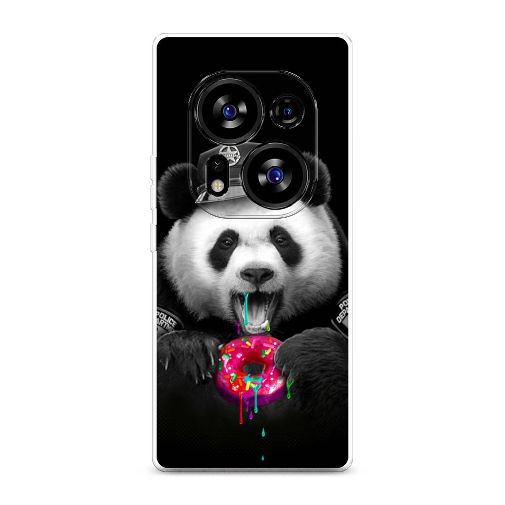 

Чехол Awog на Tecno Phantom X2"Панда police", Черный;белый;розовый, 303350-2