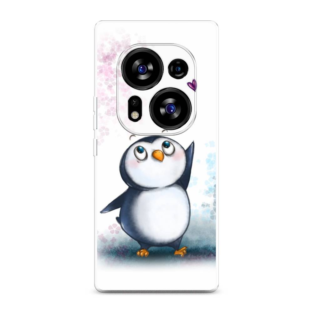 

Чехол Awog на Tecno Phantom X2"Пингвин и сердечко", Белый, 303350-1