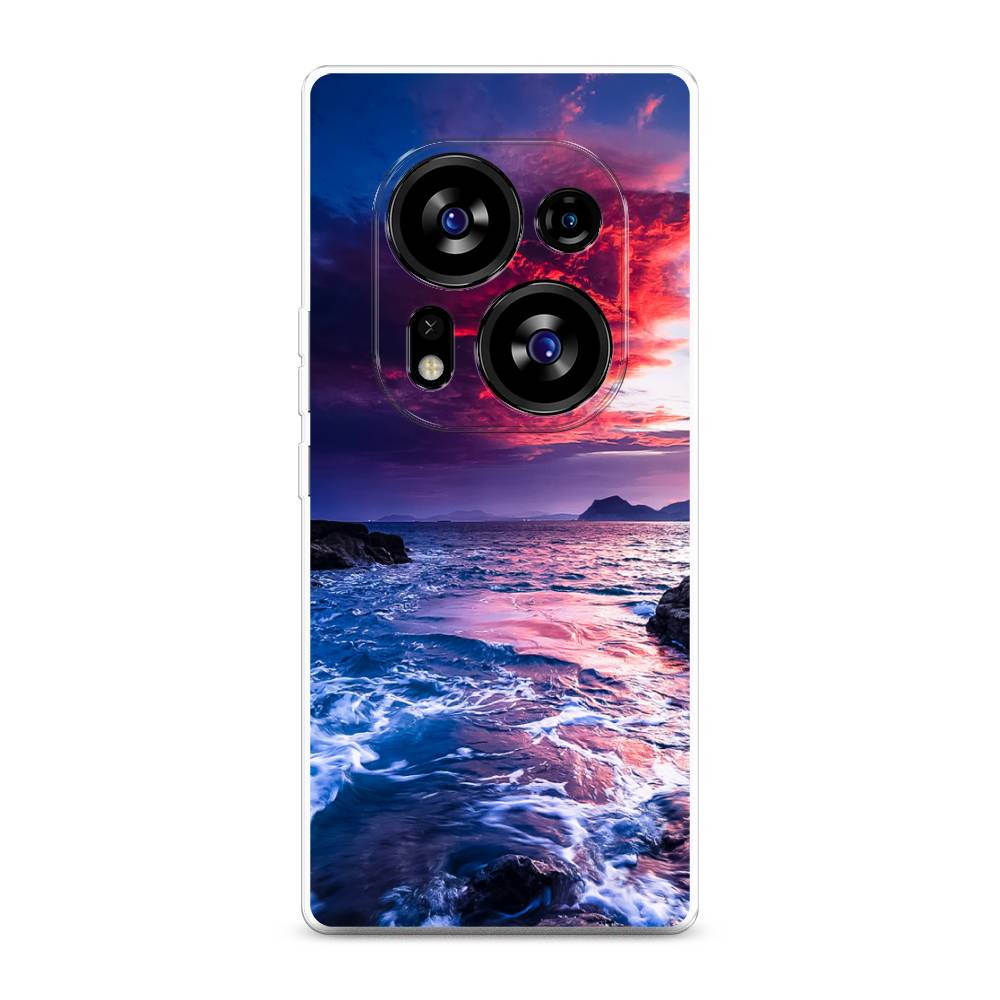 

Чехол Awog на Tecno Phantom X2"Волны 1", Розовый;синий, 303350-4